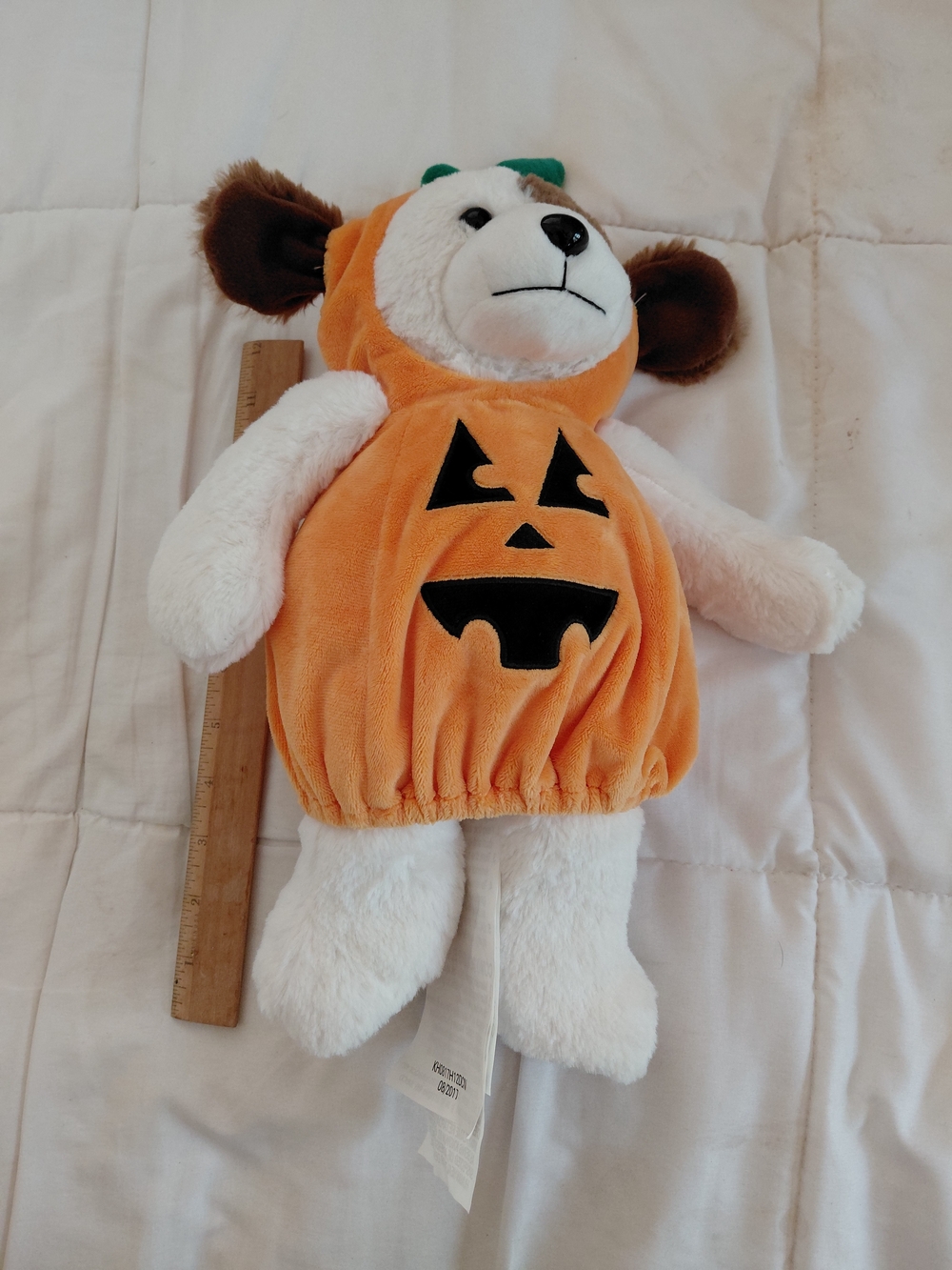 NWT Plush Pumpkin Bear For Halloween M